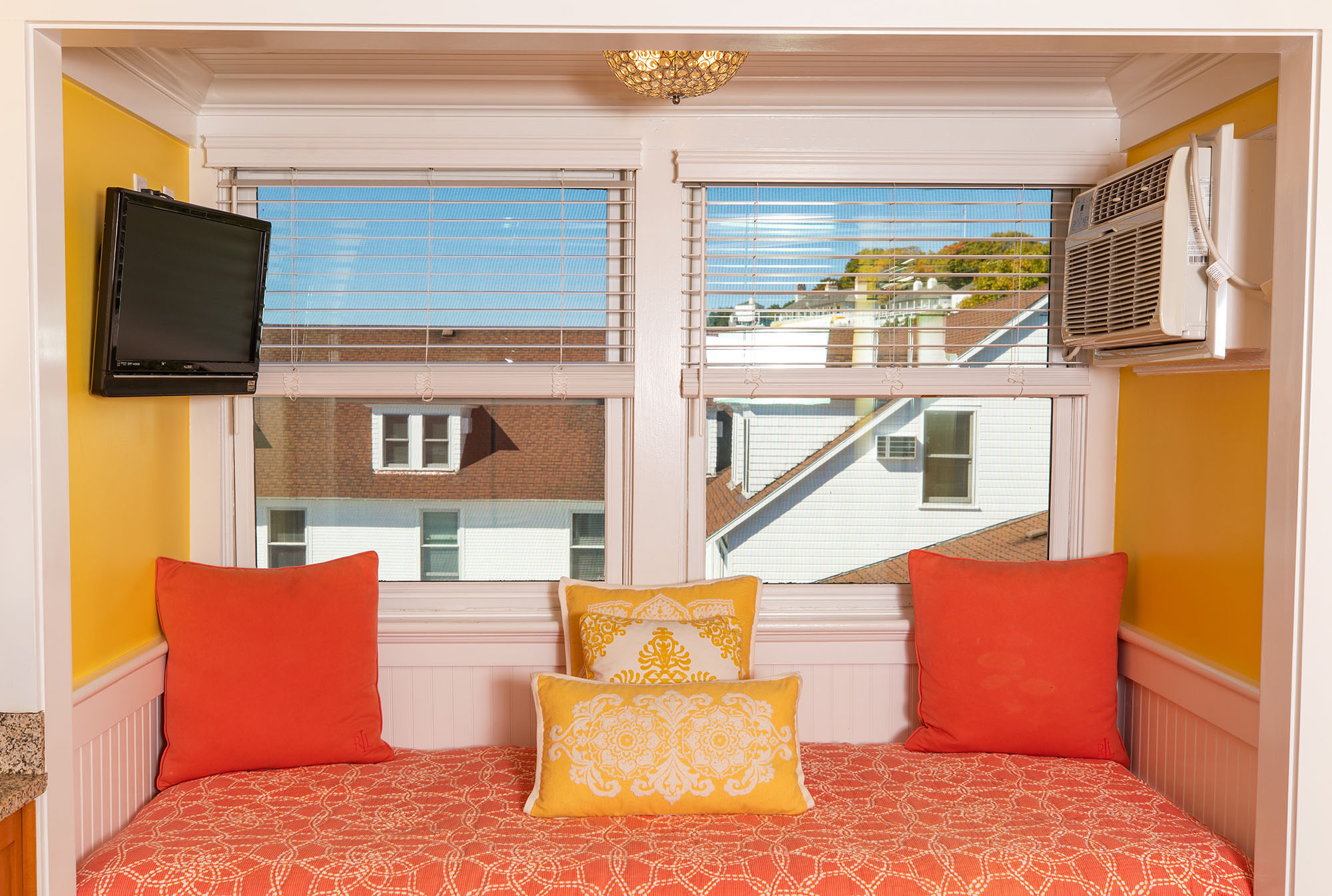 Harbor View Suite Window Seat at the Island House Hotel on Mackinac Island, MI