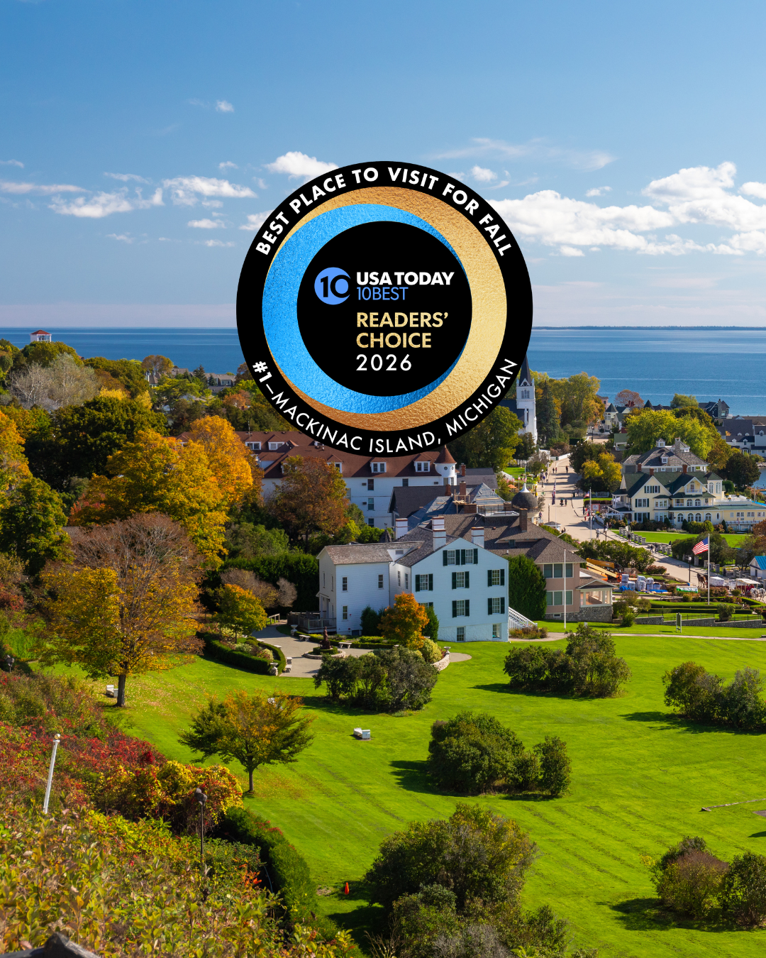 Mackinac Island was named the best place to visit in the fall by USA TODAY 10 Best.